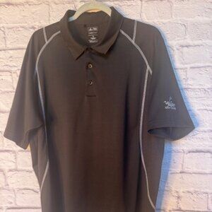 Adidas Mens Golf Shirt Climacool XL Black White Piping